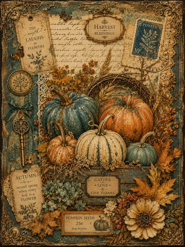 Fairy Tale Autumn Junk Journal Pages