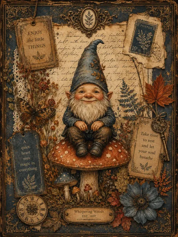 Fairy Tale Autumn Junk Journal Pages