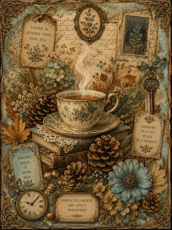 Fairy Tale Autumn Junk Journal Pages