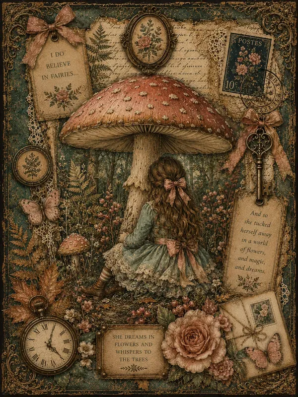Fairy Tale Autumn Junk Journal Pages