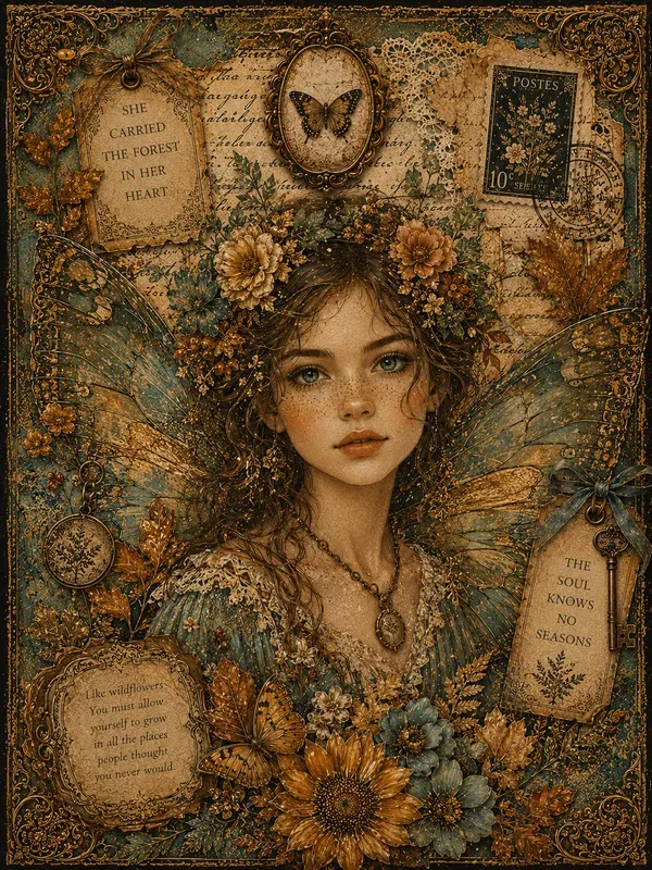 Fairy Tale Autumn Junk Journal Pages