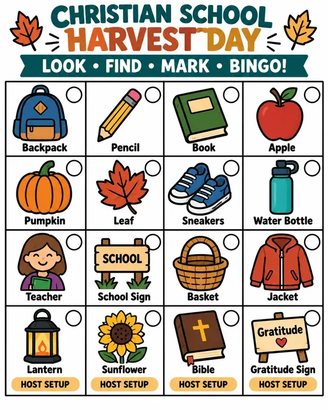 Christian Fall Bingo Toolkits