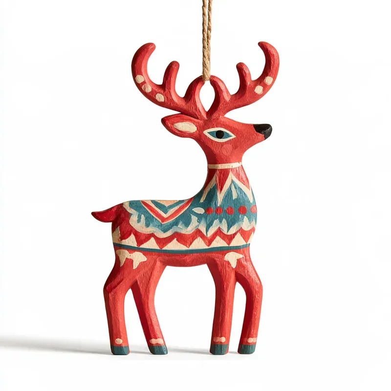 Nordic Folk Holiday Ornament Cliparts
