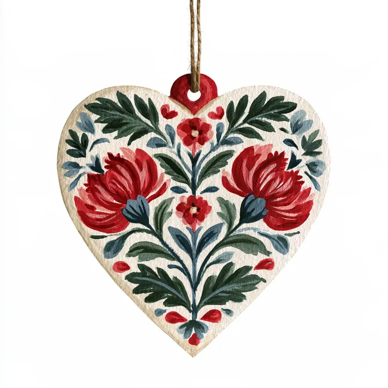 Nordic Folk Holiday Ornament Cliparts