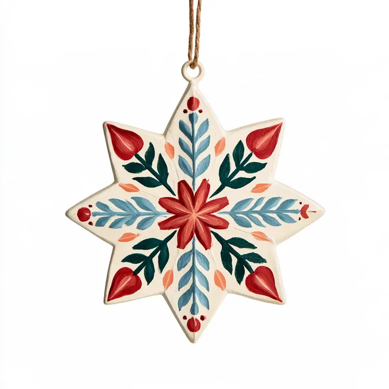 Nordic Folk Holiday Ornament Cliparts