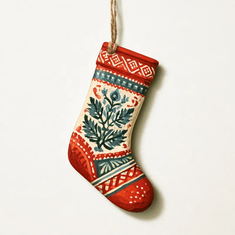Nordic Folk Holiday Ornament Cliparts