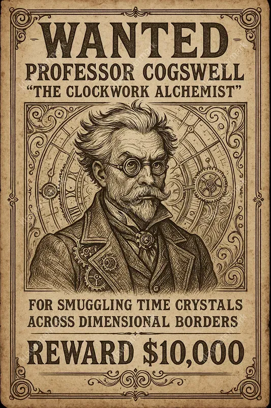 Vintage Fantasy Wanted Posters