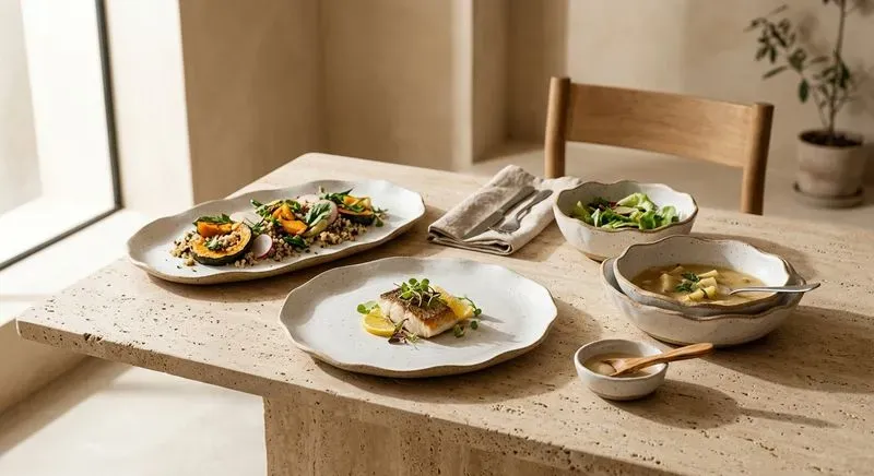 Modern Organic Ceramic Dinnerware Sets