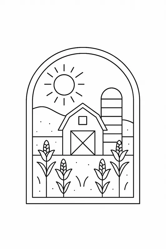 Minimalist Boho Chic Coloring Book Pages