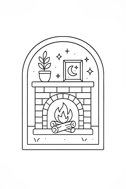 Minimalist Boho Chic Coloring Book Pages