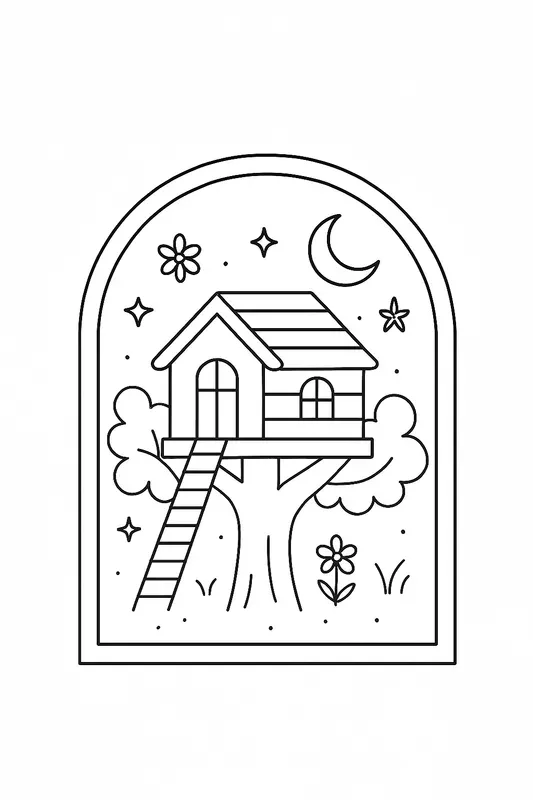 Minimalist Boho Chic Coloring Book Pages