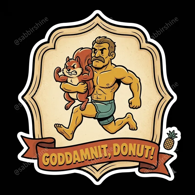 Retro Badge Sticker Meme Generator