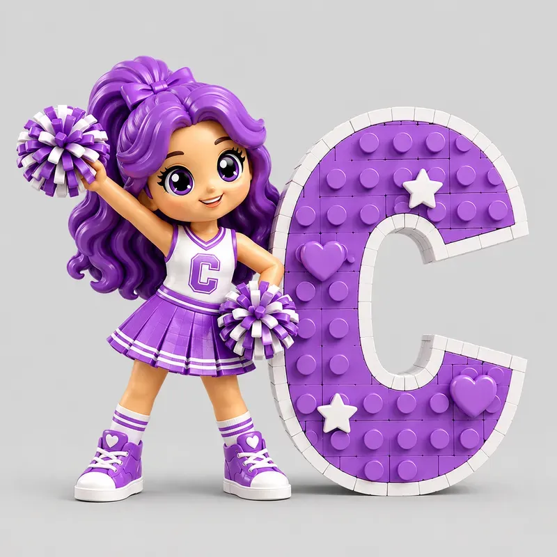Cute Lego Alphabet Girl Kits