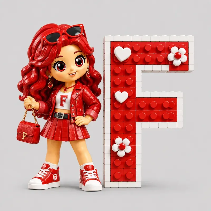 Cute Lego Alphabet Girl Kits