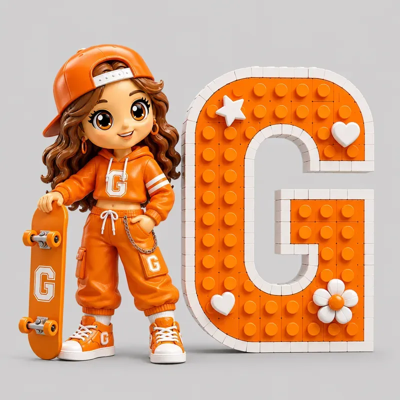 Cute Lego Alphabet Girl Kits