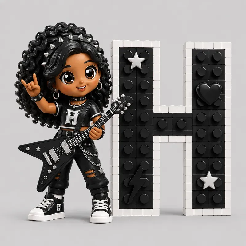 Cute Lego Alphabet Girl Kits