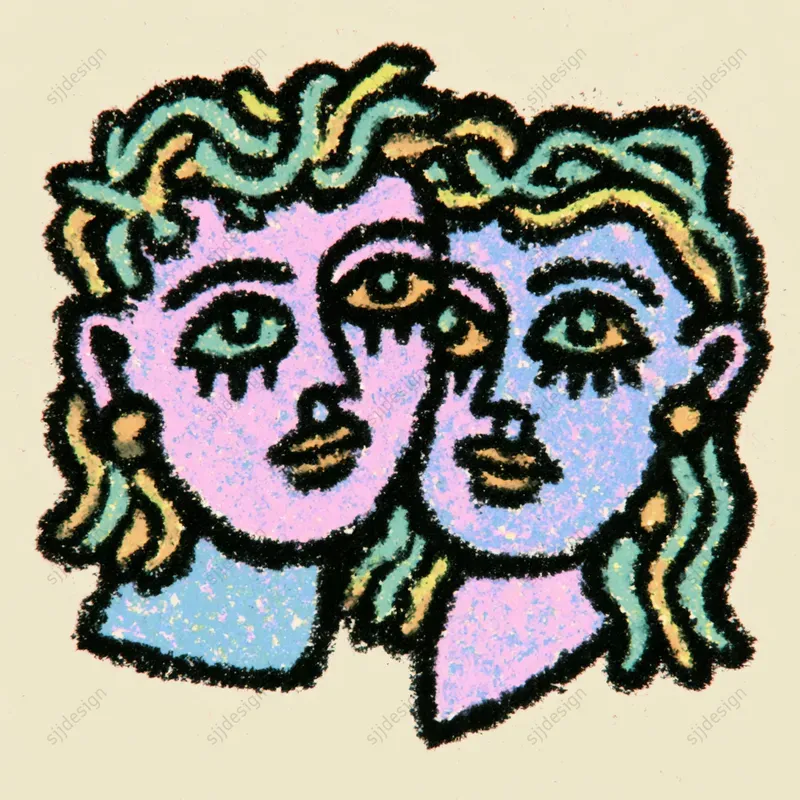 Crayon Folk Sticker Art