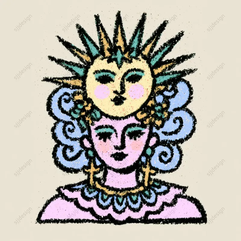 Crayon Folk Sticker Art