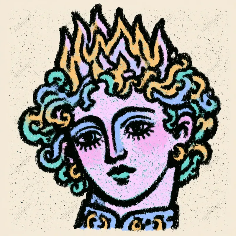Crayon Folk Sticker Art