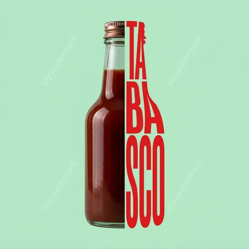 Seamless Split Photo Flat Typography