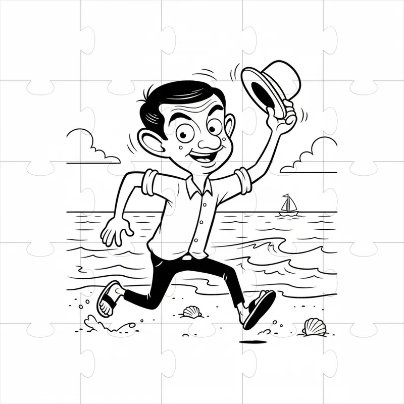 Mr Bean Funny Coloring Pages