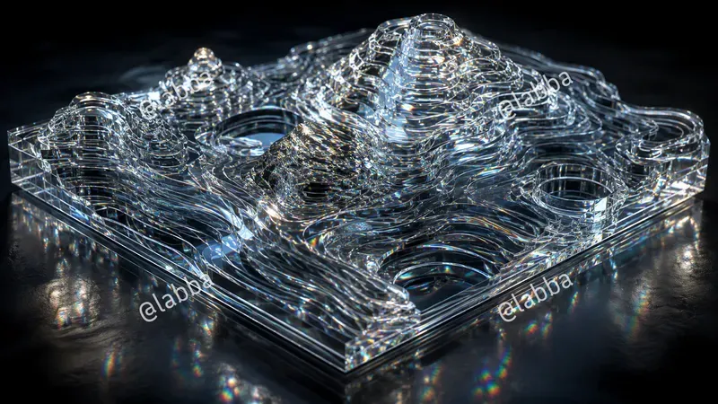 3D Liquid Glass Tech Art