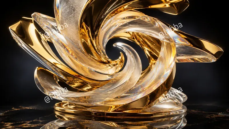 3D Liquid Glass Tech Art