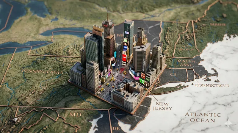Georise 3D Cinematic Map City Dioramas