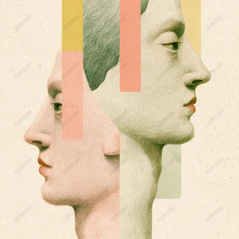 Pastel Surreal Collage Art