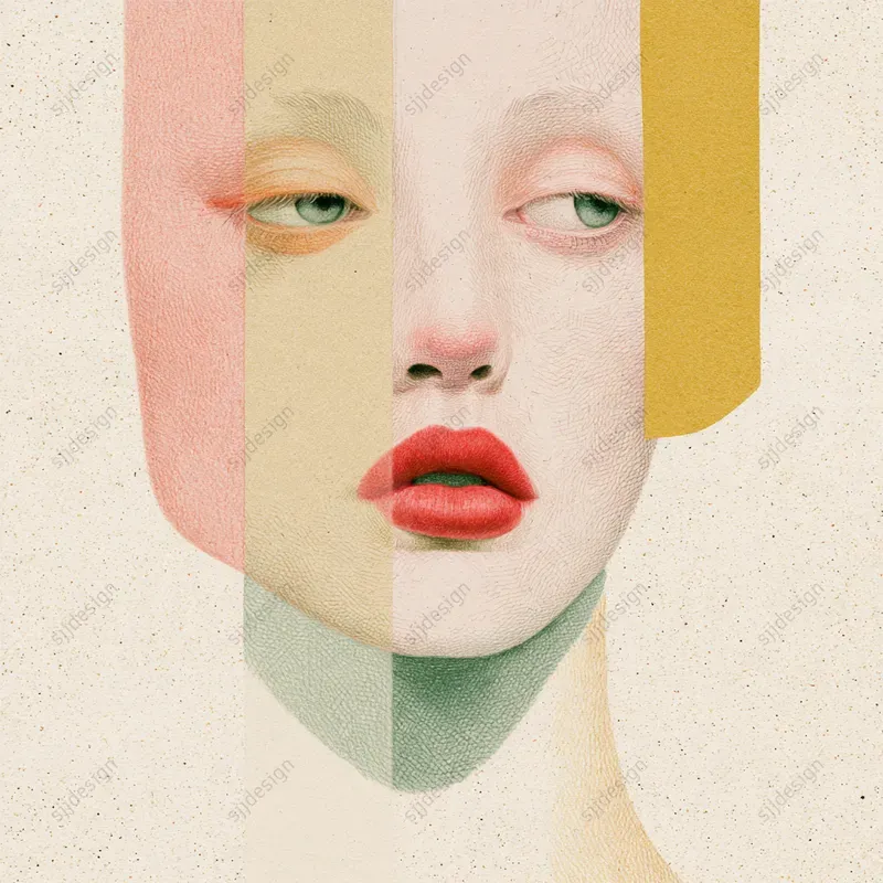 Pastel Surreal Collage Art