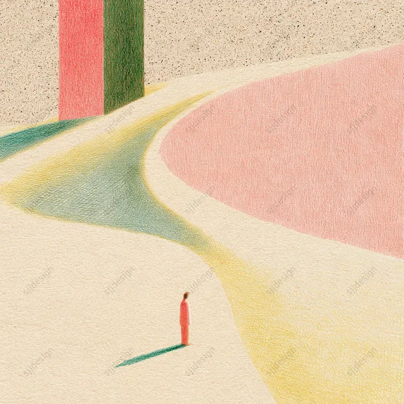 Pastel Surreal Collage Art