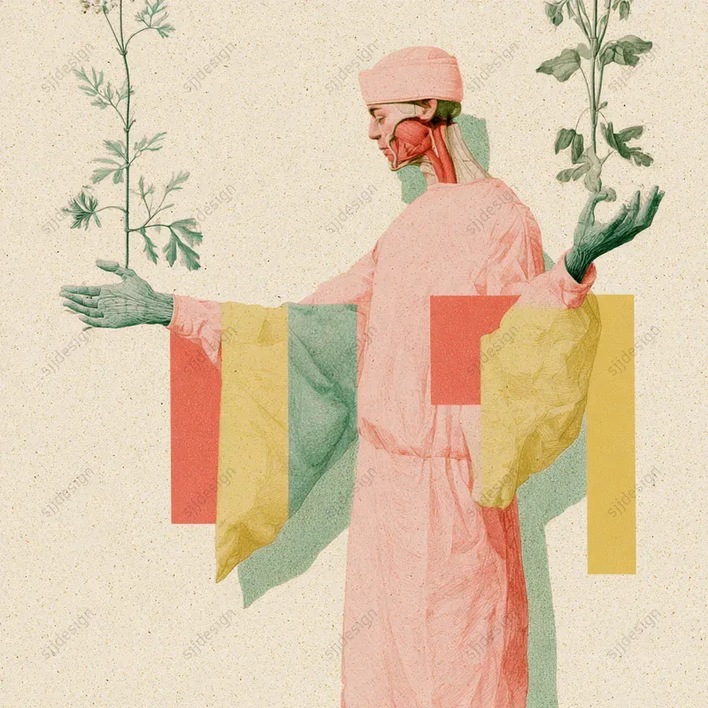 Pastel Surreal Collage Art