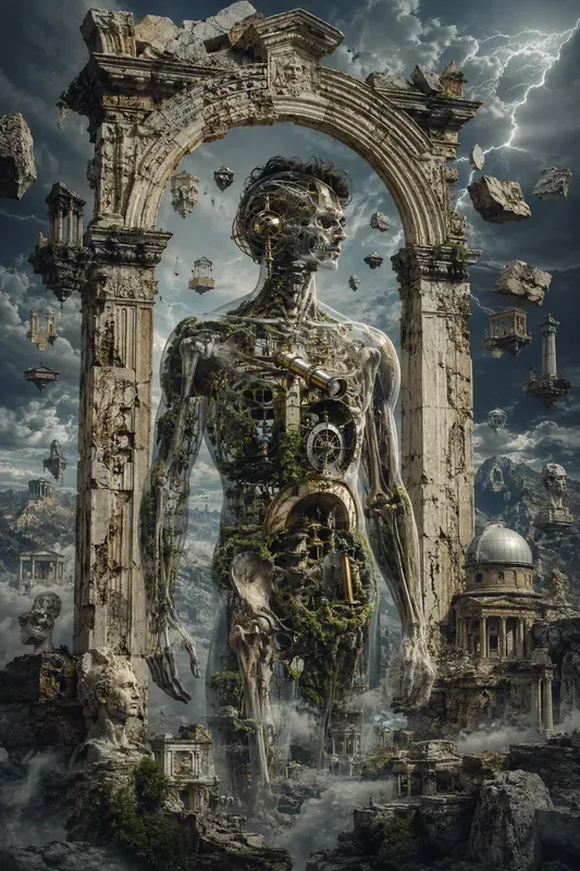 Surreal Anatomical Portal Collages