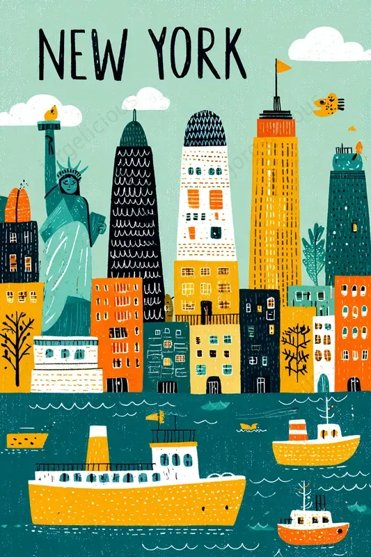 Illustrated City Travel Posters