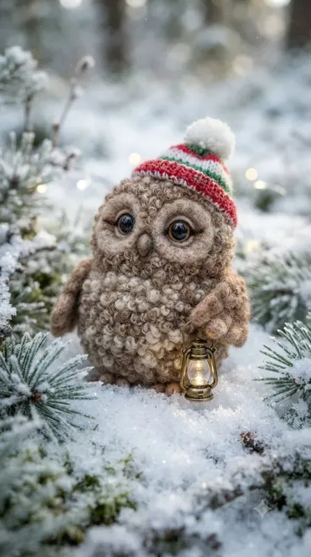 Whimsical Snow Felt Creatures