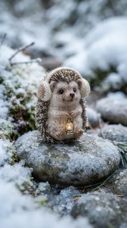 Whimsical Snow Felt Creatures