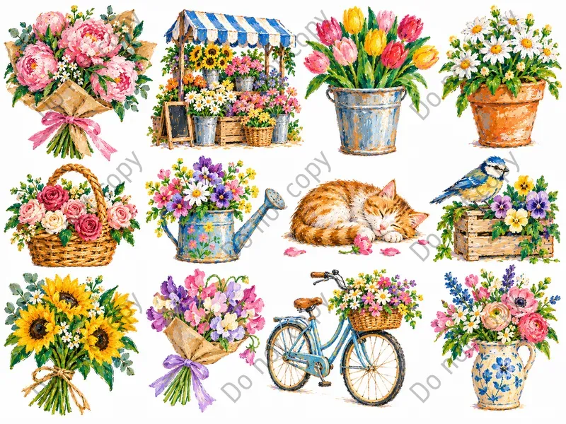Oil Pastel Illustrations Any Theme