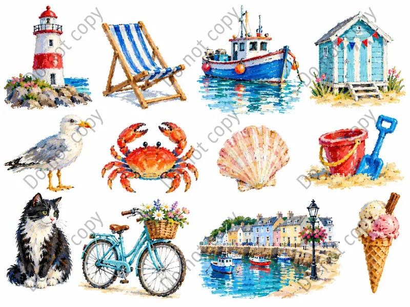 Oil Pastel Illustrations Any Theme