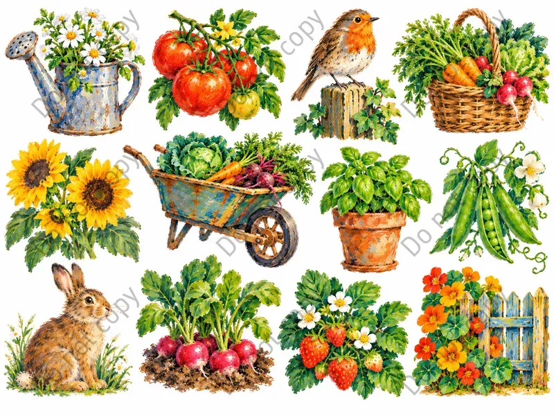 Oil Pastel Illustrations Any Theme