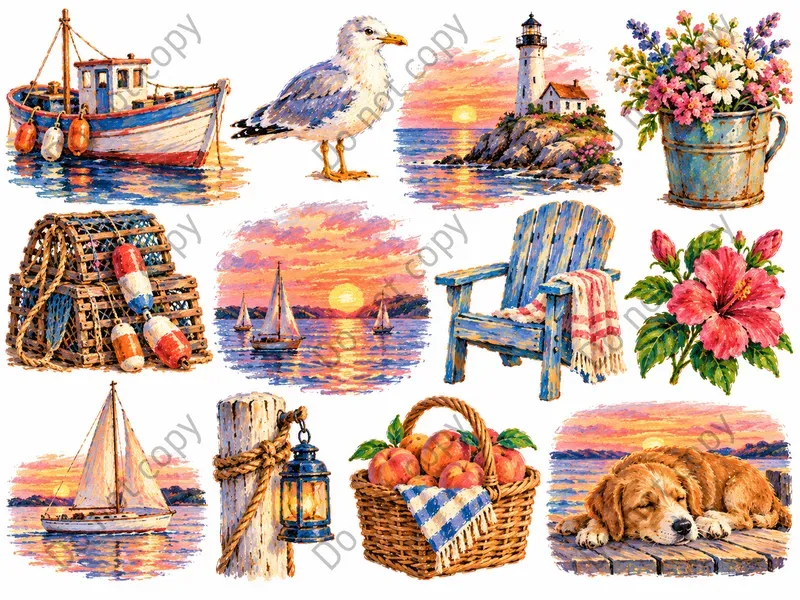 Oil Pastel Illustrations Any Theme