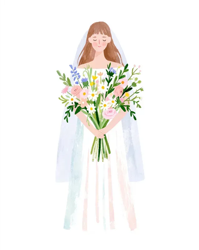 Warm Neutral Wedding Summer Clipart