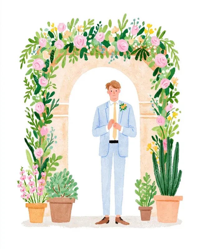 Warm Neutral Wedding Summer Clipart
