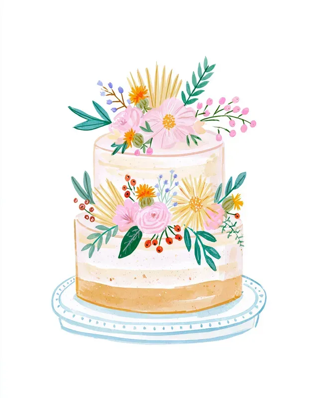 Warm Neutral Wedding Summer Clipart