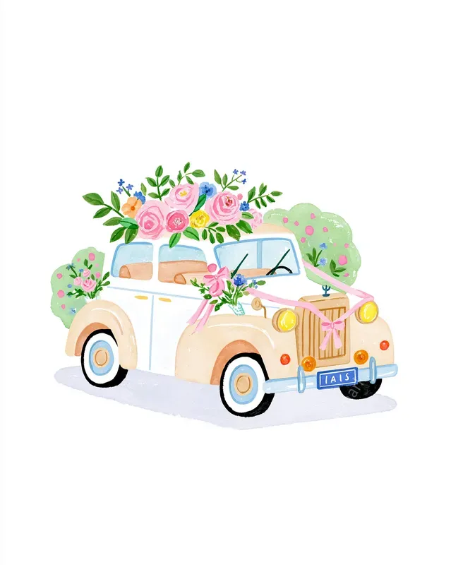 Warm Neutral Wedding Summer Clipart