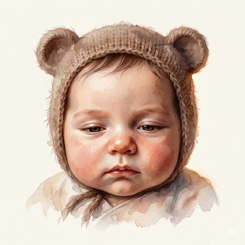 Signature Watercolor Baby Portraits