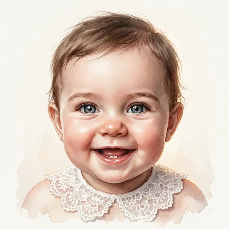 Signature Watercolor Baby Portraits