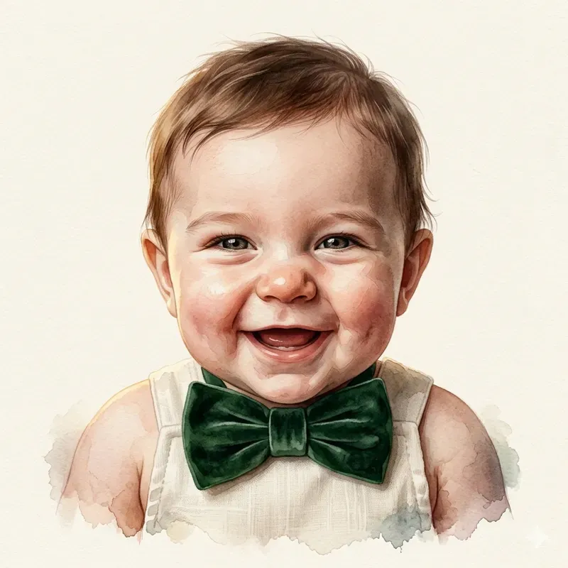 Signature Watercolor Baby Portraits