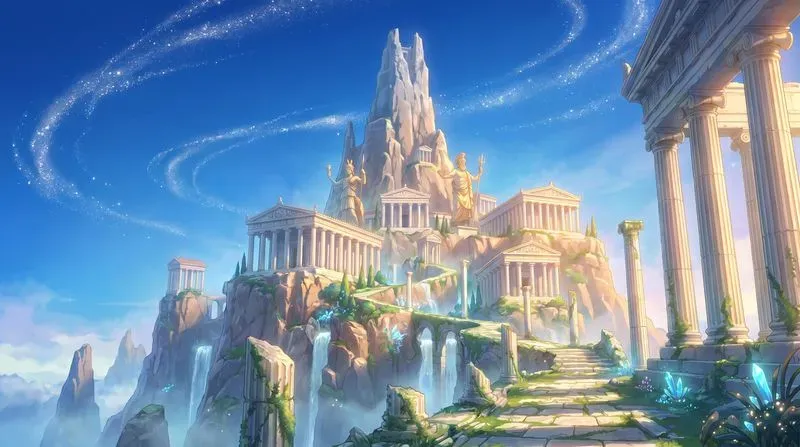 Cinematic Mythological Anime Realms