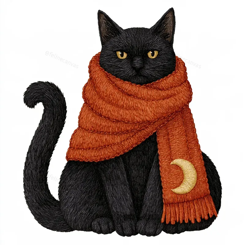 Autumn Embroidery Effect Cliparts