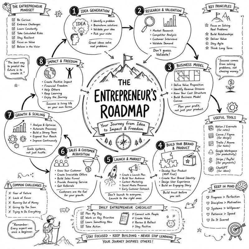 Doodle Productivity Infographic Creators